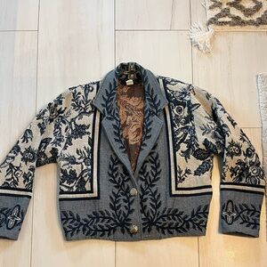 Orvis Blue and Cream Varsity Jacket